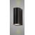 Nástěnné venkovní svítidlo, materiál hliník, povrch černá antracit, pro žárovku 2x35W, GU10, 230V, IP54, rozměry 68x150x68mm, svítí nahoru/dolů.