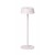 SONEGO TL 2W, IP54 Stolní venkovní lampa, těleso hliník, povrch bílá, difuzor plast opál, LED 2W, 130lm, teplá 3000K, 230V/5V nabíjecí USB, IP54, rozměry d=110mm, h=385mm.