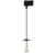 REKOM BASE S 1x10W, 3F track Závěs svítidla, základna kov, černá, pro žárovku 1x10W, GU10ES50, 230V, IP20, d=57mm, h=1600mm, vč 3F adaptéru NORDIC ALUMINIUM, krycí váleček SAMOSTATNĚ