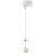 REKOM BASE S 1x10W, 3F track Závěs svítidla, základna kov, bílá, pro žárovku 1x10W, GU10ES50, 230V, IP20, d=57mm, h=1600mm, vč 3F adaptéru NORDIC ALUMINIUM, krycí váleček SAMOSTATNĚ
