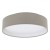 PASTERI VÝPRODEJ Stropní svítidlo, záklana kov, povrch bílá, stínítko textil taupe, difuzor plast, LED 12W, teplá, 1020lm/cca 50W žárovka, 230V, IP20, tř.2, rozměry d=320mm, h=75mm