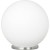 RONDO Stolní lampa, základna plast, povrch bílá, difuzor sklo opál mat, pro žárovku 1x60W, E27, A60, 230V, IP20, tř.1, d=200mm, s vypínačem