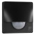 DETECT ME 3 PIR - Nástěnný  senzor pohybu pro osvětlení, povrch černá, úhel záběru 160°, dosah 12m, 10s-15min, soumrak 3-2000lx, max.1200W, 230V, IP44, rozměry 100x100mm