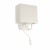 PEPER 1x20W,E14, 1xLED Nástěnné svítidlo, základna kov barva bílá, stínítko textil béžová, pro žárovku 1x20W, E14, 230V, IP20, 1xLED 2W, 3000K, 120lm, je v balení, rozměry d=120mm, h=150mm, l=450mm vč, LED světla