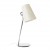 LUPE Stolní lampa, těleso kov, povrch chrom, stínítko textil bílý, pro žárovku 1x20W E27 A60, 230V, IP20, tř.2, h=530mm, přív. kabel 2m, s vypínačem