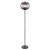 UDICO FL 1x60W, E27 Stojací lampa, základna kov, povrch černá mat, stínítko sklo kouřové, pro žárovku 1x60W, E27 230V, IP20, tř.1, rozměry d=300mm, h=1600mm, vypínač na kabelu.