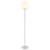 UDICO FL 1x60W, E27 Stojací lampa, základna kov, povrch nikl mat, stínítko sklo opál, pro žárovku 1x60W, E27 230V, IP20, tř.1, rozměry d=300mm, h=1600mm, vypínač na kabelu.