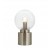 MARKA Stolní lampa, těleso kov, povrch nikl, stínítko sklo opál, pro žárovku 1x25W, E14, 230V, IP20, tř.1, rozměry d=150mm, h=245mm, vypínač na kabelu.