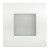 STAIRY OP KU68 Orientační vestavné svítidlo do stěny čtvercové, rámeček kov, povrch bílá, difuzor plast opál, LED 2,5W, neutrální 4000K, 140lm, Ra80, 230V, IP44, tř.2, 85x85x36mm, montáž do KU68