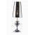 ALFIERE Stolní dekorativní lampa, těleso kov, povrch chrom, stínítko transparentní PVC v barvě chrom, pro žárovku 1x60W, E27, 230V, IP20, tř.2, rozměry d=220mm, v=685mm