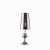 ALFIERE Stolní dekorativní lampa, těleso kov, povrch chrom, stínítko transparentní PVC v barvě chrom, pro žárovku 1x60W, E27, 230V, IP20, tř.2, rozměry d=175mm, v=555mm