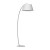 PAGODA Stojací pokojová lampa, základna kov, povrch smalt bílá, nastavitelné stínítko PVC bílá, pro žárovku 1x60W, E27, 230V, IP20, tř.2, rozměry d=375mm, v=1840mm