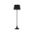 LONDON Stojací pokojová lampa, základna kov, povrch černá, stínítko PVC potaženo textilní látkou černá, pro žárovku 1x100W, E27, 230V, IP20, tř.2, rozměry d=500mm, v=1740mm