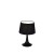 LONDON Stolní dekorativní lampa, základna kov, povrch černá, stínítko PVC potaženo textilní látkou černá, pro žárovku 1x60W, E27, 230V, IP20, tř.2, rozměry d=235mm, v=365mm