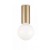 PETIT Stropní přisazené svítidlo, těleso kov, povrch mosaz, pro žárovku 1x60W, E27, 230V, IP20, tř.2, rozměry d=50mm, h=100mm.
