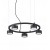 HALEK Závěsné svítidlo, základna kov, povrch černá, pro LED 5x15W, GX53, 230V, IP20, tř.2, rozměry d=500mm, závěsný kabel l=2190mm lze zkrátit.