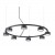 HALEK Závěsné svítidlo, základna kov, povrch černá, pro LED 8x15W, GX53, 230V, IP20, tř.2, rozměry d=765mm, závěsný kabel l=2190mm lze zkrátit.