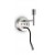 CLIOS WL II Základna nástěnného svítidla, těleso kov, povrch nikl, pro žárovku 1x60W, E27, + LED 3W, teplá 3000K, 220lm, 230V, IP20, tř.1, rozměry 120x205x210mm, stínítko SAMOSTANĚ, USB nabíječka.