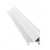 SLOT Přisazený hliníkový profil, pro instalaci do rohu LED pásků šířky w=10mm, povrch bílá, rozměry 16x18mm, délky l=3m.