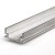 PROLED-16 VESTAVNÝ HLINÍKOVÝ profil pro LED pásek Vestavný podlahový, pochozí hliníkový profil, pro LED pásky šířky max w=10mm, rozměry 19,2x8,5mm, l=3m