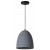 TONDER I Závěsné svítidlo, lustr, těleso kov, povrch šedá, pro žárovku 1x60W, E27, 230V, IP20, rozměry d=240mm, h=255mm, vč. závěs kabelu h=1820mm, lze zkrátit.