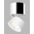 KLIP ON LED 11W Stropní přisazené bodové svítidlo, nastavitelný směr svícení, těleso hliník, povrch chrom/bílá, LED 1x11W, 770lm, teplá 3000K, Ra80, stmív DALI/PUSH, 230V, IP20, rozměry d=77mm, výška: 98,5mm