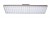 DERYL 45W-75W Stropní svítidlo, těleso hliník, povrch šedostříbrná, difuzor plast, LED přepín 45-72W, 8215lm, přepín CCT teplá 2700K-neutrální 4000K, vyzař úhel 60°, Ra80, 230V, IP20, rozměry 577x71x188mm