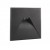 ALWAID Dekorativní kryt pro vestavné svítidlo do stěny, čtvercové, materiál hliník, povrch černá, detail trojúhelníkový výřez, rozměry 85x85x25mm.