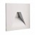 ALWAID Dekorativní kryt pro vestavné svítidlo do stěny, čtvercové, materiál hliník, povrch bílá, detail trojúhelníkový výřez, rozměry 75x75x22mm.