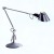 TANGRAM Stolní lampa, těleso hliník, povrch strukturovaná šedá, pro žárovku 100W, E27, 230V, IP20, dvě ramena 395mm+595mm, základna SAMOSTATNĚ