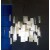 Závěsné svítidlo lustr, základna nerez, stínítko 40 lístků s potiskem + 40 lístků bez potisku velikosti A6, 1x250W halolux (plošné) E27, 230V, IP20, 600x600mm, závěs l=2000mm