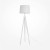 GUDBY FL 1x60W, E27 Stojací lampa, těleso kov, povrch bílá, stínítko textil bílá, pro žárovku 1x60W E27, 230V, IP20, tř.2, rozměry d=440mm, h=1615mm