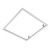 MRV Rám spodní montáž do SDK 60x60 Montážní rám pro vestavnou montáž LED panelu rozměru 595x595mm, do sádrokartonu, rozměr 635x635x88mm