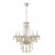 Lustr, základna kov, povrch chrom lesk, sklo s krystaly, pro žárovku 5x40W, E14, 230V, IP20, rozměry d=580mm h=630mm, vč.závěsného řetězu l=1200mm, lze zkrátit