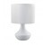 Stolní lampa, základna kov bílá mat, stínítko textil bílá, pro žárovku 1x40W, E14, 230V, IP20, rozměry d=180mm h=260mm