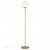 KANANMUNA F Stojací lampa těleso kov, povrch mosaz, sklo opál, pro žárovku 1x25W, E27, 230V, IP20, rozměry h=1600mm, sklo d=276mm, včetně vypínače na kabelu