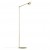 PALURA F Stojací lampa, základna kov, povrch mosaz, difuzor opálové sklo bílé, pro žárovku max.5W, G9, 230V, IP20, d=100mm, úhel otočení 140°, včetně vypínače kabelu s textilním úpletem - bílá, l=1500mm