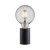 SIV TABLE Stolní lampa, základna leštěný mramor černá, pro žárovku 1x60W, E27, IP20, tř.1, rozměry 60x103mm, přívodní kabel l=1800mm