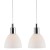 NOLD PENDANT 2x40W E14 Závěsné svítidlo, základna kov chrom, difuzor sklo opál, pro žárovku 2x40W, E14, 230V, IP20, tř.2, rozměry 120x165mm, vč. závěsného kabelu 1800mm