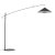 AKCIA FL II 1x25W E27 Stojací pokojová lampa, těleso kov, povrch černá, stínítko textil černá, difuzor plast opál, pro žárovku 1x25W, E27, 230V, IP20, rozměry d=720mm, h=2250mm, vypínač na kabelu.