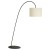 VINTON FL Stojací oblouková lampa, těleso kov, povrch černá, stínítko textil vnější béžová, vnitřní bílá, pro žárovku 1x60W, E27. 230V, IP20, tř.1, rozměry 1860x2050mm, vč vypínače na kabelu