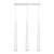 LEPORTE 3 Závěsné svítidlo, těleso kov, povrch bílá, pro žárovku 3x35W, GU10. 230V, IP20, tř.1, rozměry 640x600mm, vč závěsu l=800mm lze zkrátit