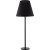 Stojací lampa, základna kov, povrch černá, stínítko textil černá, pro žárovku 3x60W, E27, 230V, IP20, tř.1, rozměry d=580mm, h=1620mm, vč vypínače na kabelu