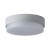 TRITON 1 E-182 IP65 1X7W E27 senzor HF Stropní, průmyslové svítidlo, senzor HF, záběr 150°, dosah 8m, čas 10s-10min, zákl plast šedostříbrná, difuzor plast opál, pro žár 1x7W, E27, 230V, do koupelny IP65, IK10, tř.2, d=280mm, h=9