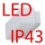 Nástěnné svítidlo, základna polykarbonát PC, povrch bílá, difuzor sklo triplex opál, LED 8W, 970lm/1010lm, teplá 3000K/neutrální 4000K, 230V, do koupelny IP43, tř.2, 225x93x85mm