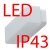 Nástěnné svítidlo, základna polykarbonát PC, povrch bílá, difuzor sklo triplex opál, LED 9W, 1060lm/1120lm, teplá 3000K/neutrální 4000K, 230V, do koupelny IP43, tř.2, 310x93x85mm