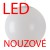 Nouzové svítidlo, SA - výdrž 3h, základna kov, povrch bílá/mosaz/nerez lesk/nerez broušená, difuzor PE opál, LED 44W, 5880lm/6200lm, teplá 3000K/neutrální 4000K, 230V, IP40, tř.1, d=500mm, vč kabelového závěsu l=1000mm lze zkrátit