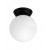 CAPIN PL 1x15W E27 Stropní venkovní svítidlo, základna plast černá, difuzor plast opál, pro žárovku 1x15W, E27, 230V, IP44, rozměry d=200mm.