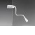 BERLEB Stolní lampa s klipem, skřipcem, flexibilní rameno,  těleso plast a kov, povrch bílá lesk, LED 3W, teplá 3000K, 260lm, 230V, IP20, rozměry l=630mm.