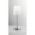 LIPS Stolní lampa, těleso kov, povrch chrom lesk, stínítiko textil bílá, pro žárovku 1x40W, E27, 230V, IP20, rozměry d=130mm, h=370mm.